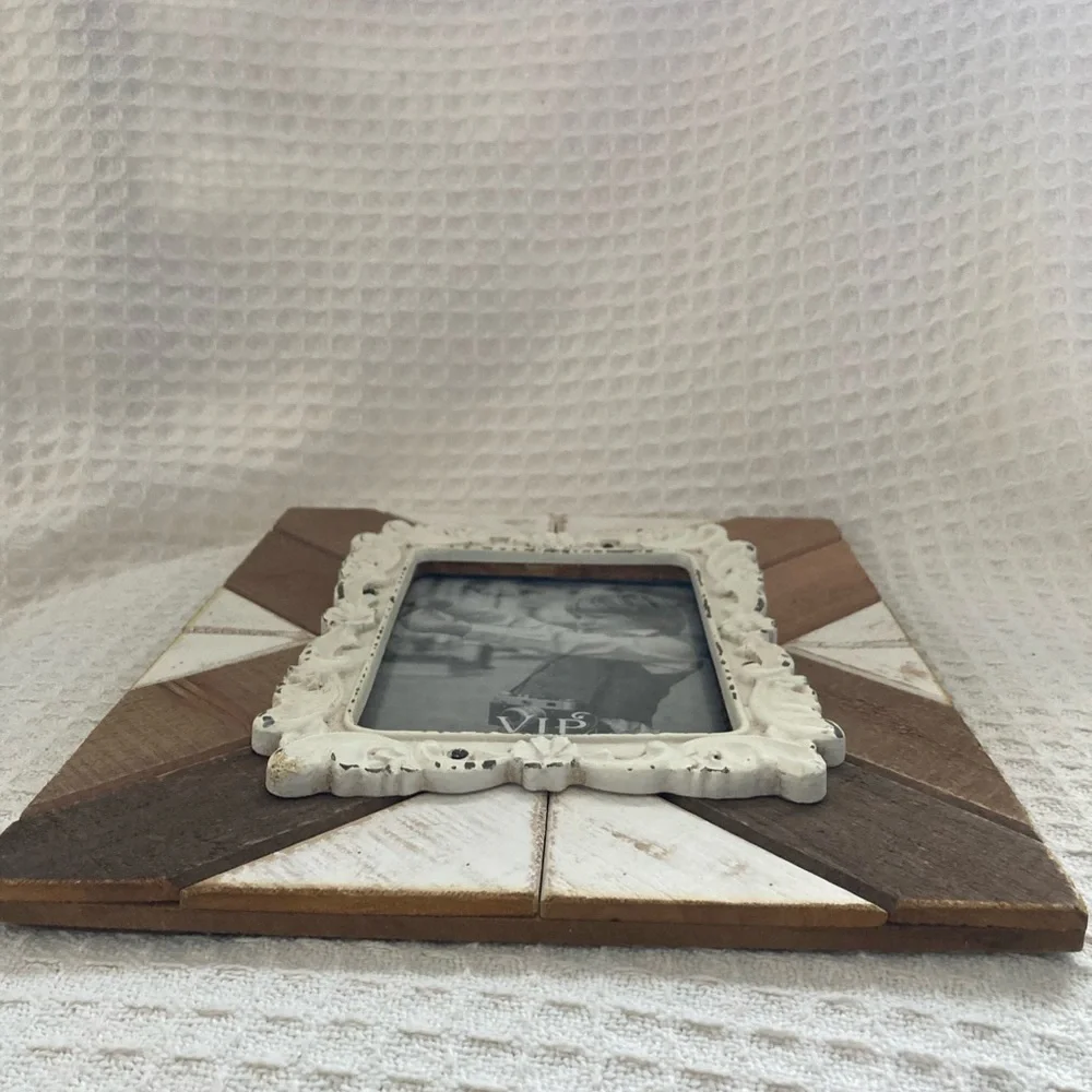 VIP International 3D Multi Color Wood Frame With Distressed Center Frame